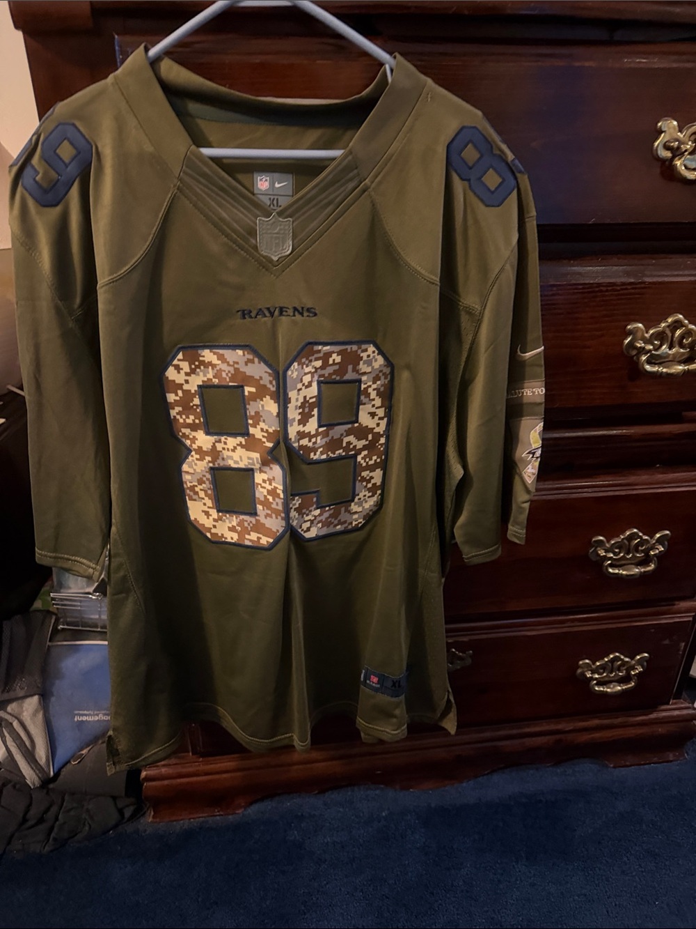 Nike NFL Ravens Men’s Olive #89 Jersey